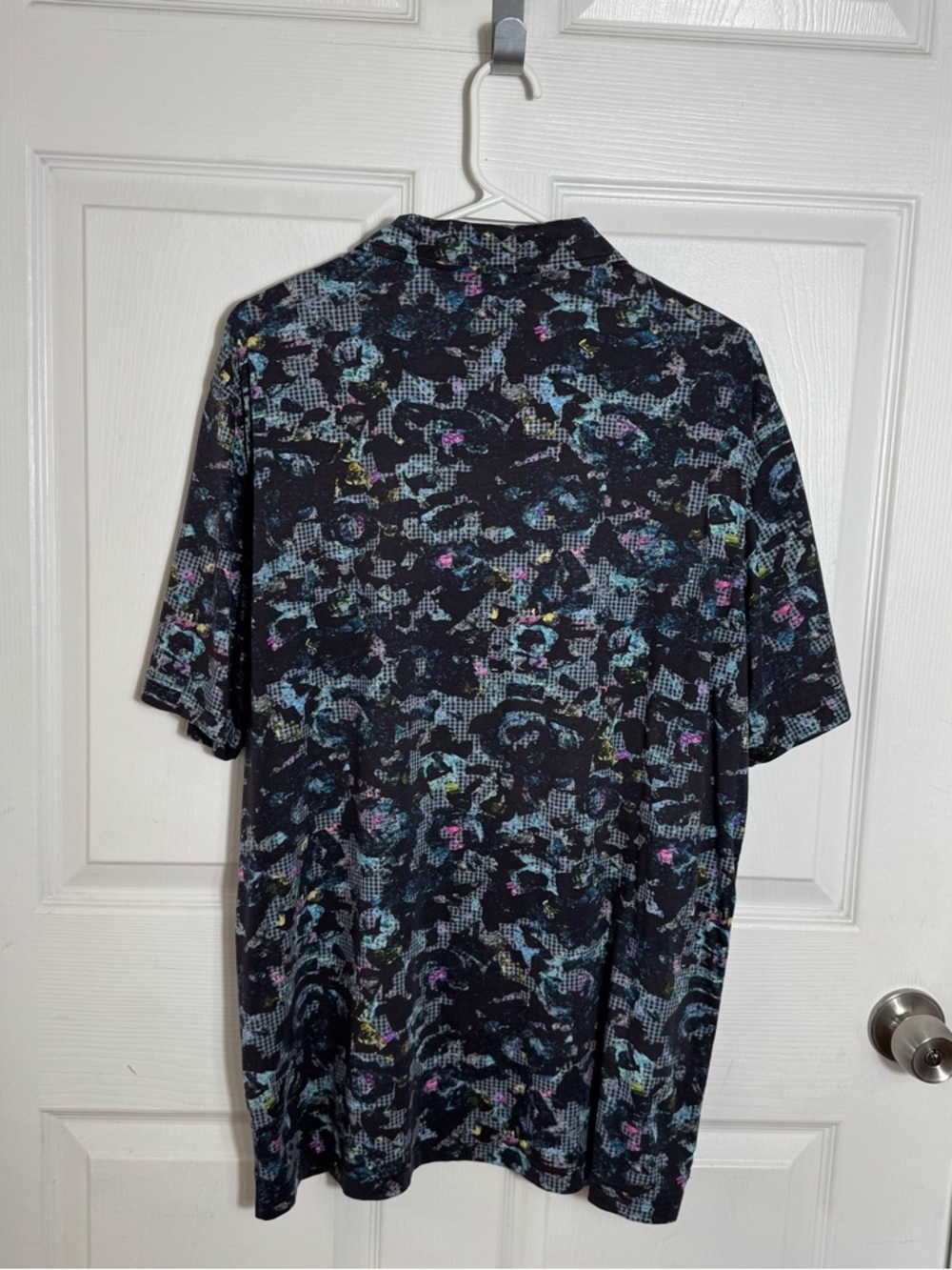 Bugatchi Abstract Print Polo Shirt Size XL Dark Multicolor - Picture 2 of 8